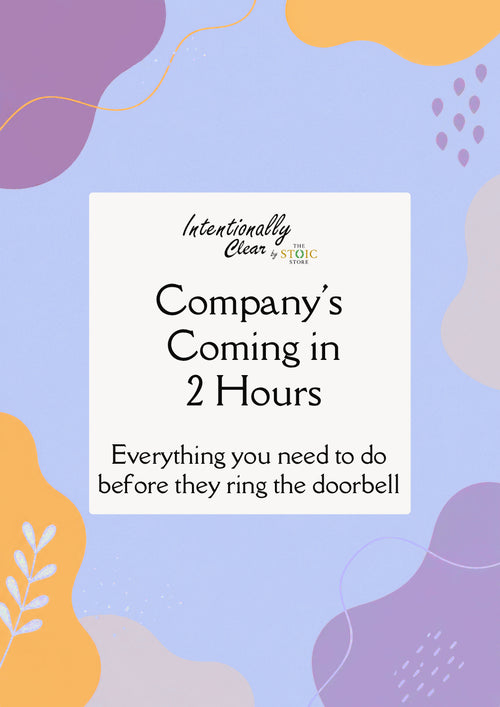 Company's Coming in 2 Hours - Fillable Checklist
